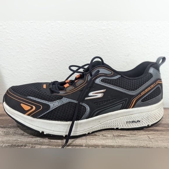 Sketchers Men's GO RUN Consistent Black and Orange athletic shoes - Picture 7 of 7